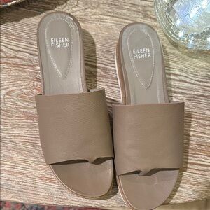Eileen Fisher Women's Brown Slide Sandals